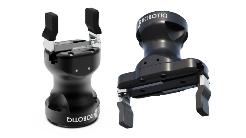 Robotiq’s Hand-E Adaptive Gripper is now available in a 100 mm stroke configuration, giving manufacturers more flexibility for handling different part sizes