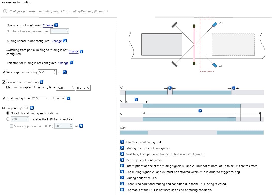  Figure 7. Muting parameters.
