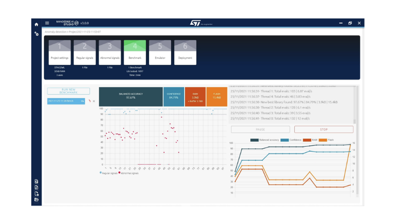 STMicroelectronics’ NanoEdge AI Studio software