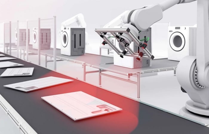 With multiple types of lighting and simple integration, the VISOR XE is ideal for precise robot handling of small or large components.