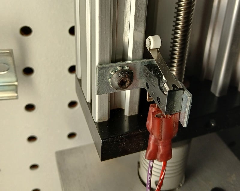  Figure 2. This homing switch is fixed near the motor end of the axis.