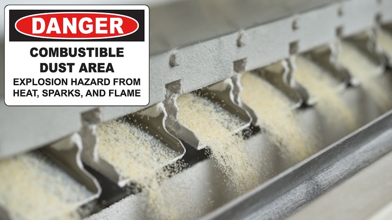 Combustible dust is a hazard in many industrial settings.