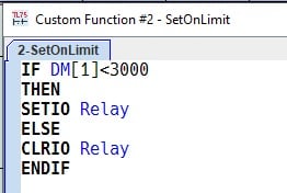 Custom function to energize outputs around a threshold