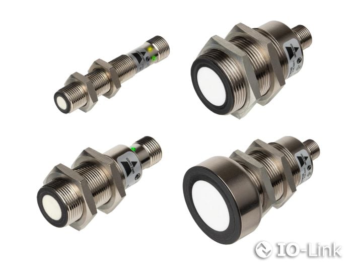 Carlo Gavazzi’s UA12, UA18, and UA30 ultrasonic sensor series features integrated IO-Link communication