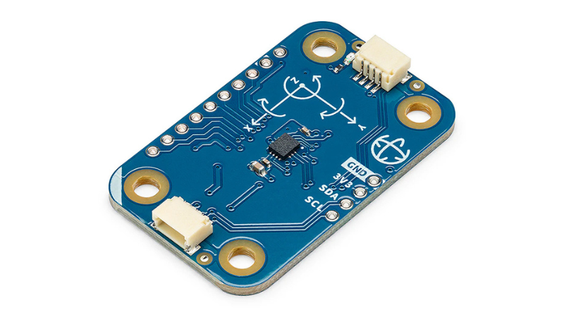 Arduino Modulino movement sensors mount directly onto mechanical equipment to measure vibration across three axes for real-time tracking