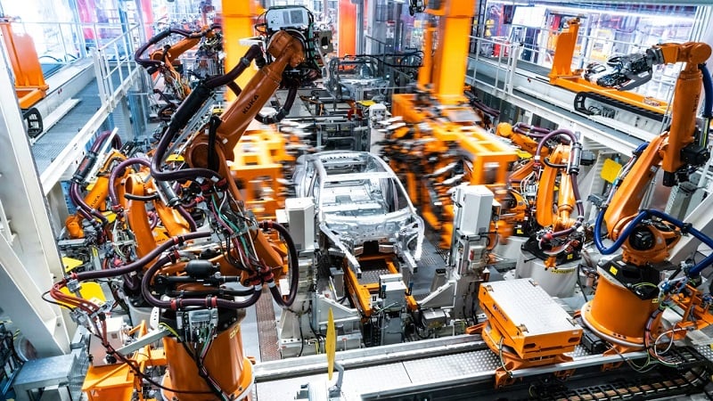  Figure 1. Automobile manufacturing using virtual PLCs in production equipment.