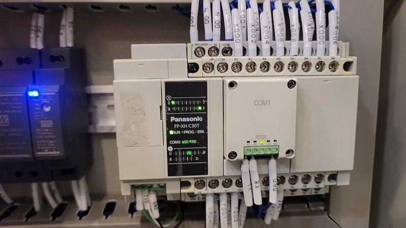  Figure 2. A common PLC installed in an electrical cabinet.