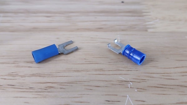 Figure 7. Open eyelets with and without upturned ends.