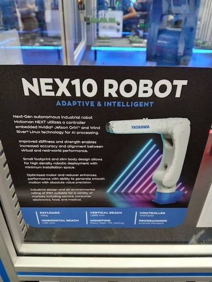 Yaskawa’s NEXT platform with an NVIDIA processor was showcased at
PackExpo.