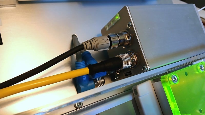  Figure 1. The 8-pin M12 connector for the digital input signals.